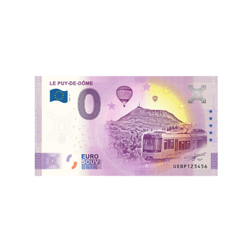 Billet souvenir de zéro euro - Le Puy-de-Dôme - France - 2021