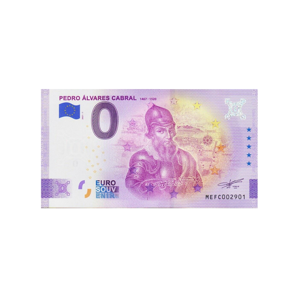 ⁣⁢Zero Euro Souvenir Banknote - Pedro Alvares Cabral - Portugal - 2021⁤⁣