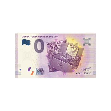 Souvenir -ticket van nul tot euro - Genex - Geschenke in Die DDR - Duitsland - 2021