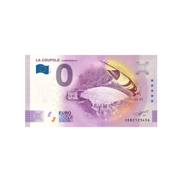 Billet souvenir de zéro euro - La coupole - France - 2021
