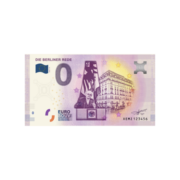 Billet souvenir de zéro euro - Die Berliner rede - Allemagne - 2021