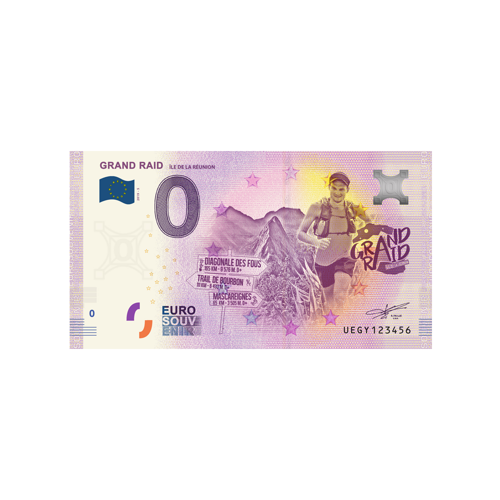 Souvenir ticket from zero to Euro - Grand Raid - France - 2019