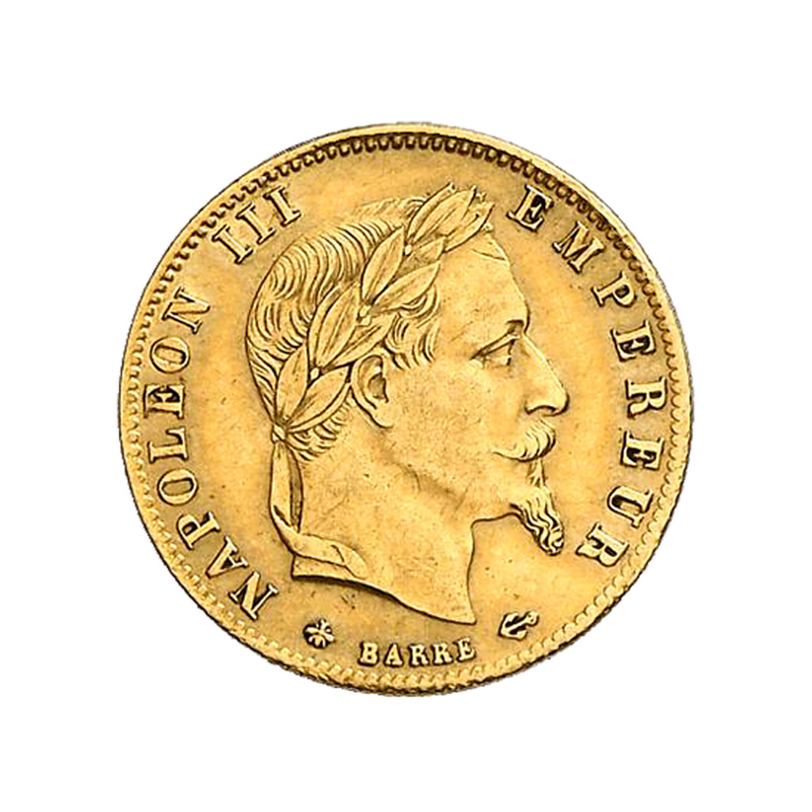 5 Francs Gold - Napoleon III Laureate Head