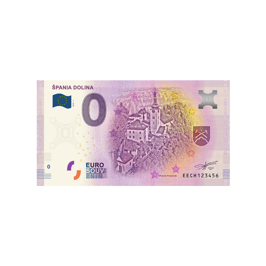 Bilhete de lembrança de zero a euro - Spania Dolina - Eslováquia - 2019