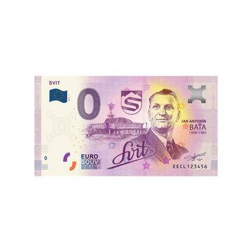 Biglietto souvenir da zero a euro - svit - slovacchia - 2019