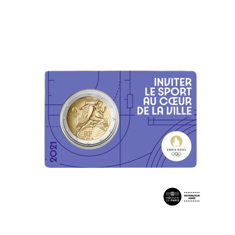 Paris Games Olímpicos 2024 - € 2 Comemorativo BU 4/5 - Ano 1