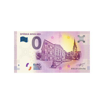 Souvenir Ticket van Zero Euro - Spisska Nova Ves - Slowakia - 2019