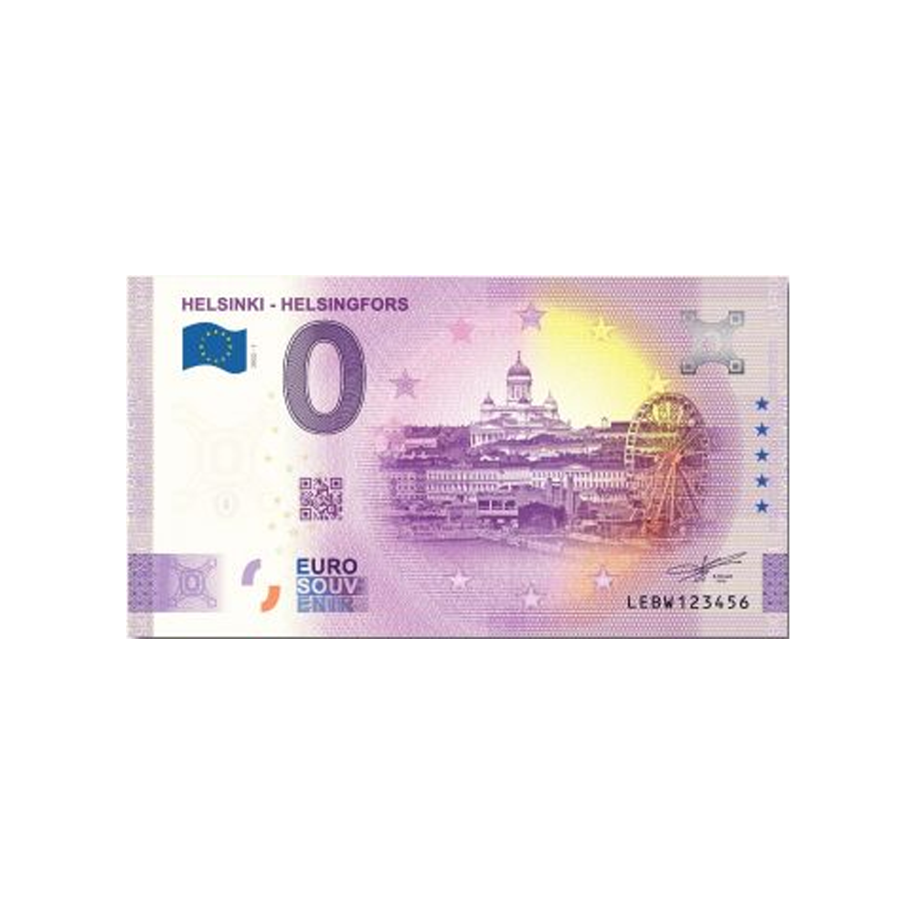 Souvenir -Ticket von null Euro - Helsinki - Helsingfors - Finnland - 2022