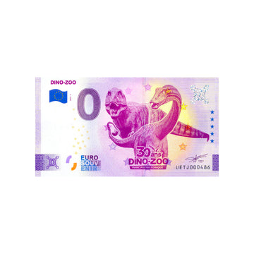 Souvenir ticket from zero euro - dino -zoo - france - 2022
