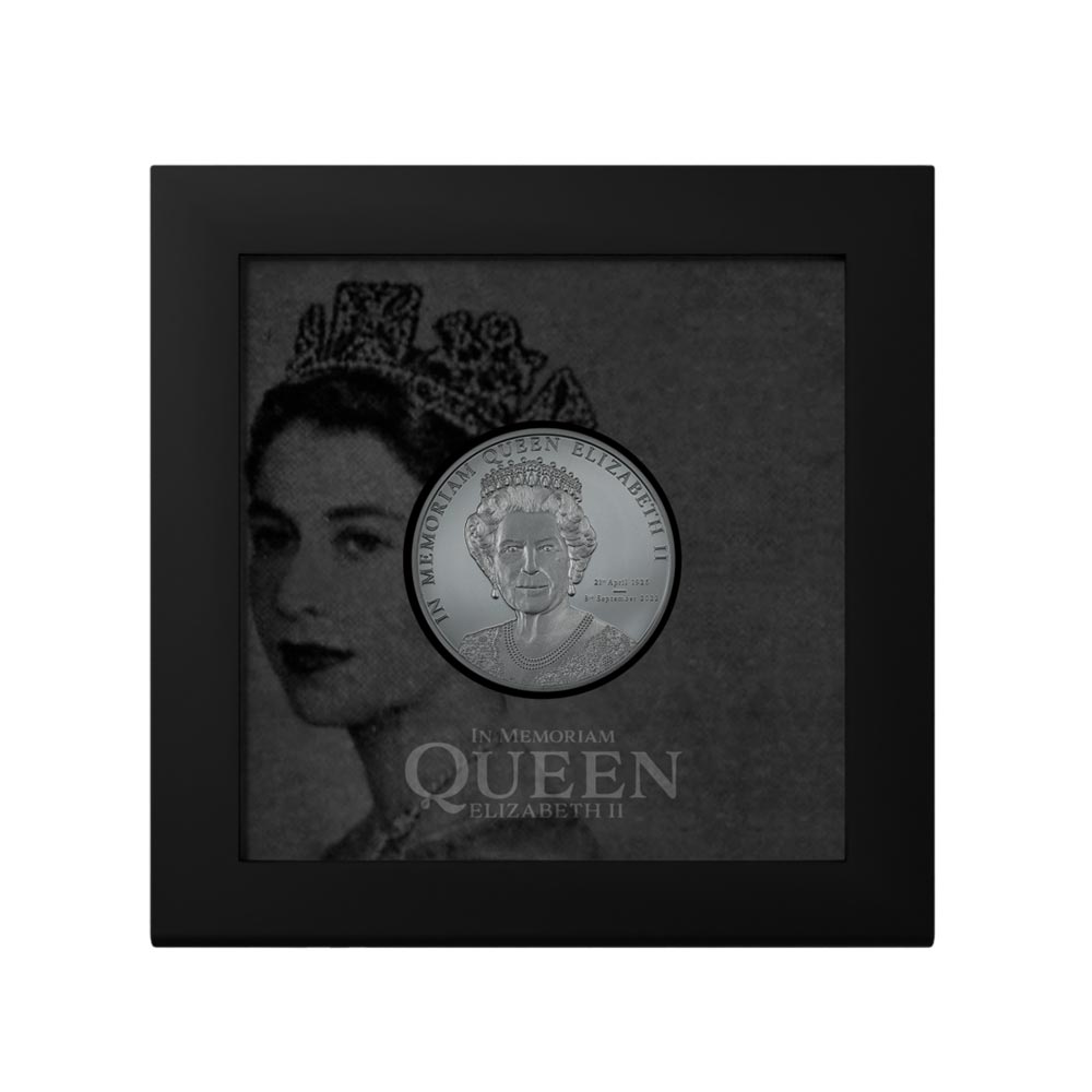 Em Memoriam Queen Elizabeth II - 5 dólares de prata - seja 2022