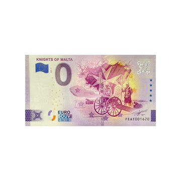 Bilhete de lembrança de zero a euro - Cavaleiros de Malta - Malta - 2022