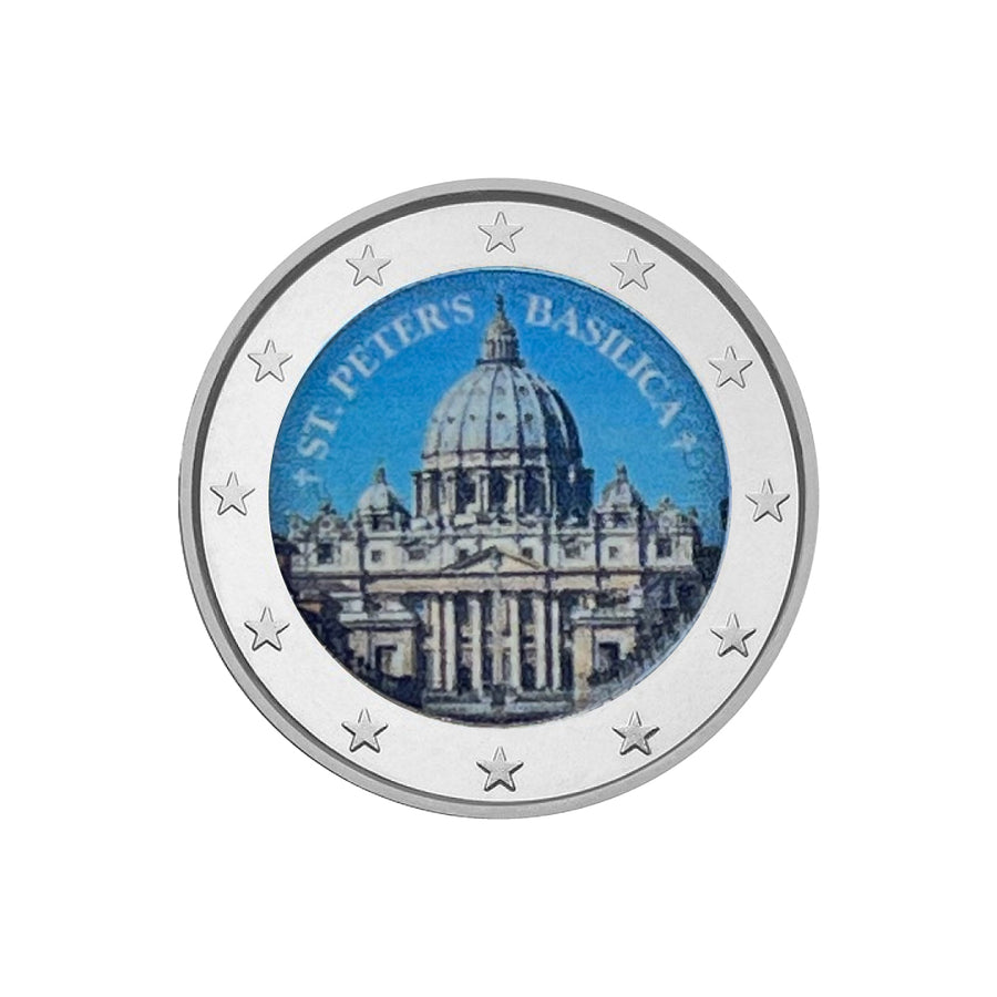 2 Euro commemorative - Saint -Pierre Basilica - Colorized
