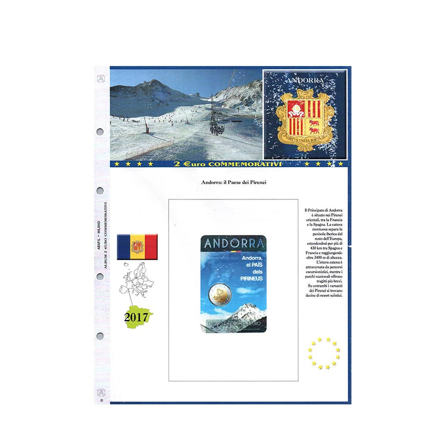 Feuilles album 2014 à 2021 - 2 Euro Commémorative - Andorre