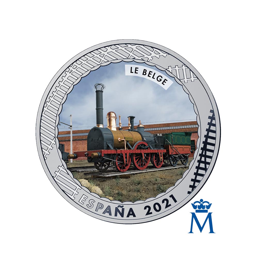 SPAIN 2022 Box - Storia delle ferrovie - Lotto di 20 valute di 1,5 euro