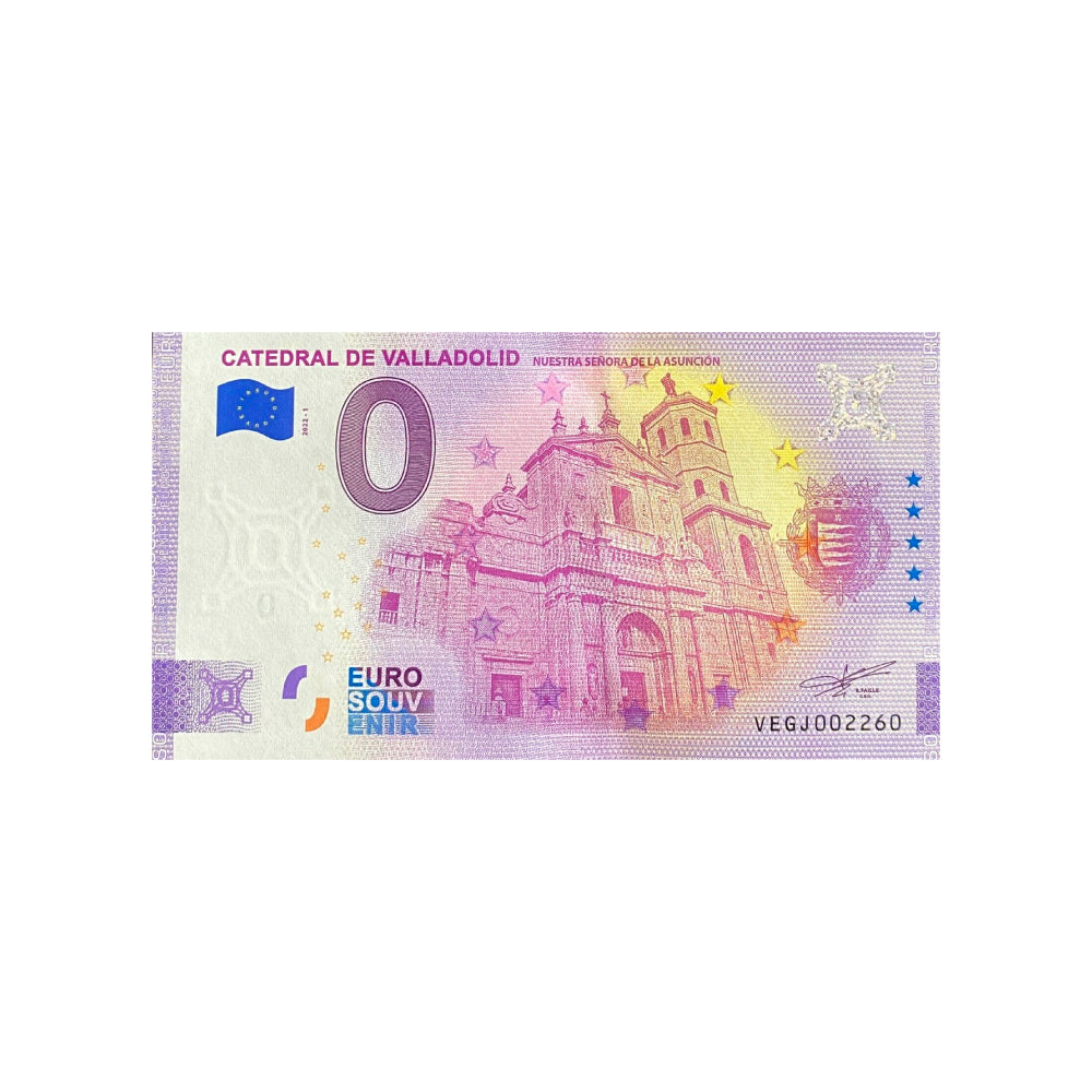 Biglietto di souvenir da zero euro - Cattedrale di Valladolid - Nuestra Senora de la Asuncion - Spagna - 2022