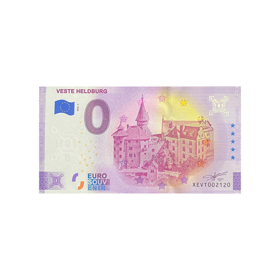 Souvenir -ticket van Zero Euro - Heldburg - Duitsland - 2022 jas