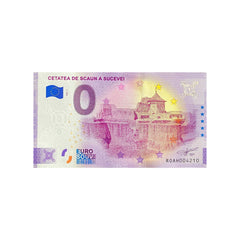 ⁣⁢Zero Euro Souvenir Banknote - Cetatea de Scaun a Sucevei - Romania - 2022⁤⁣