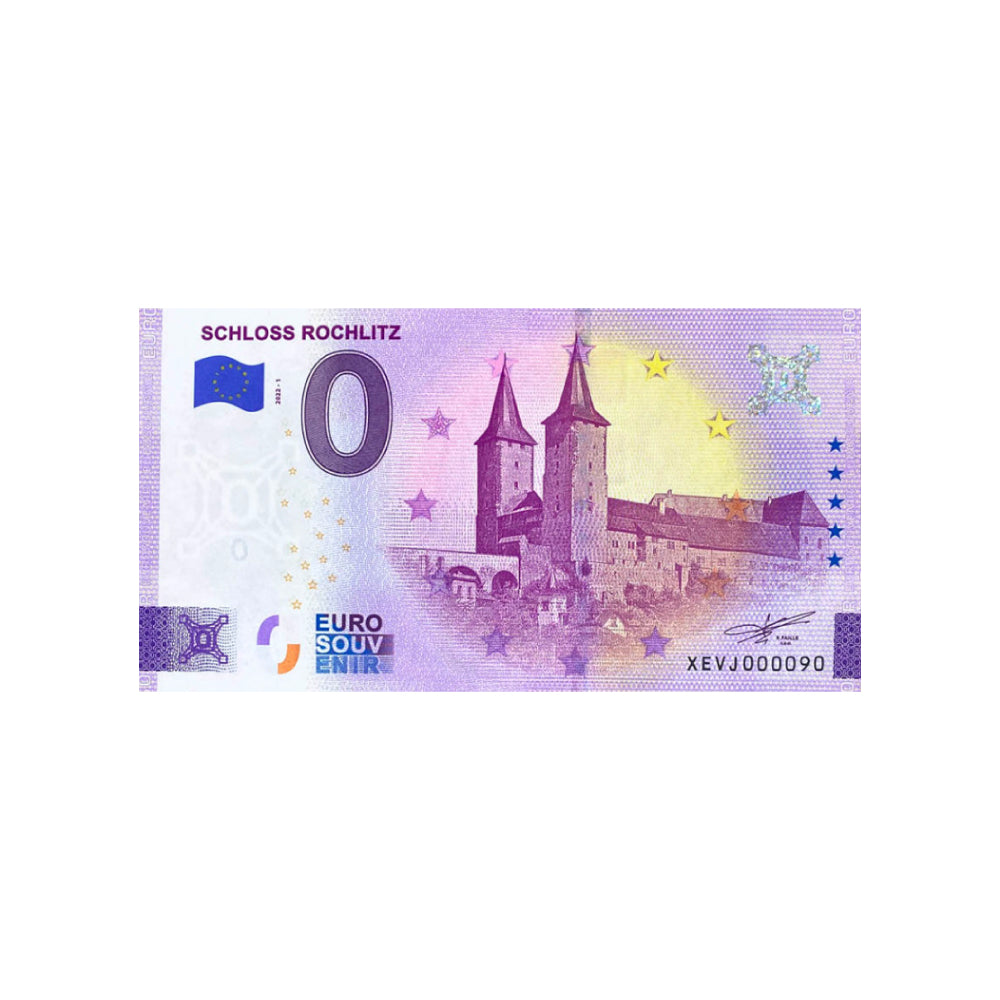 Souvenir ticket from zero to Euro - Schloss Rochlitz - Germany - 2022