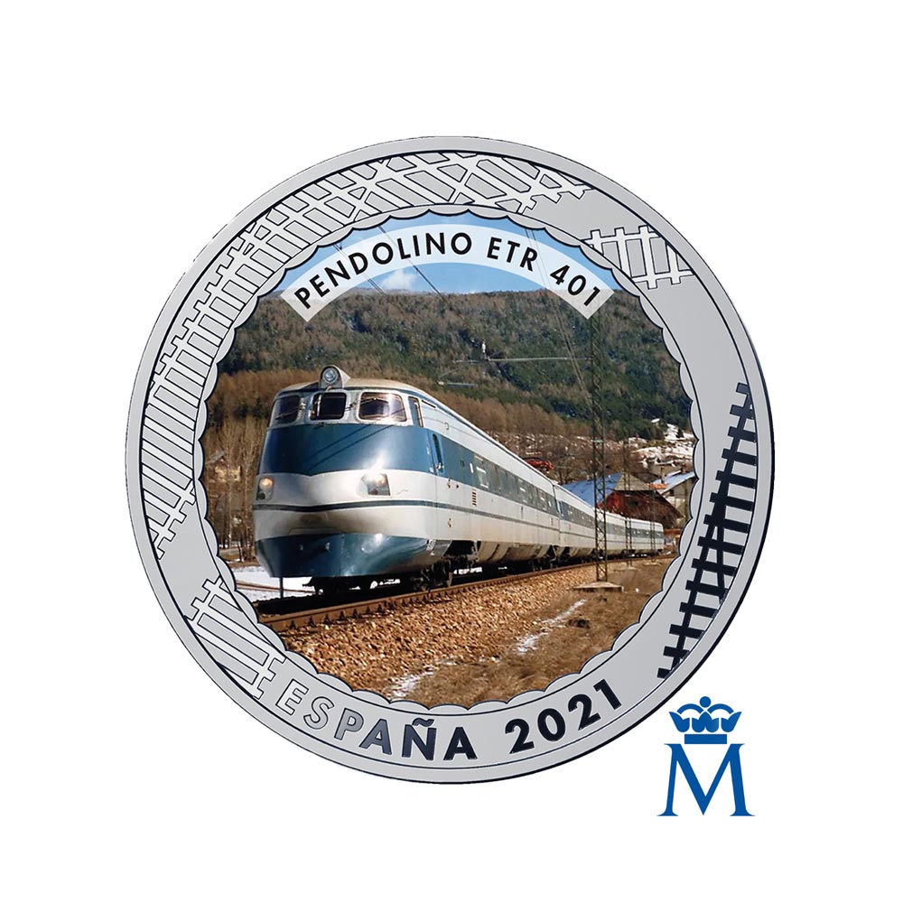 Spanien 2022 Box - History of Railways - Los von 20 Währungen von 1,5 Euro