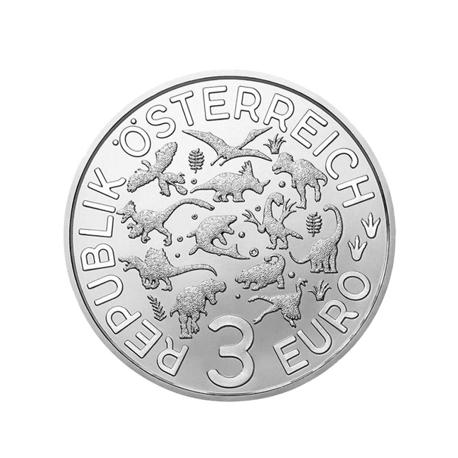 Österreich 2021 - 3 Euro Gedenk - Styracosaurier - 8/12