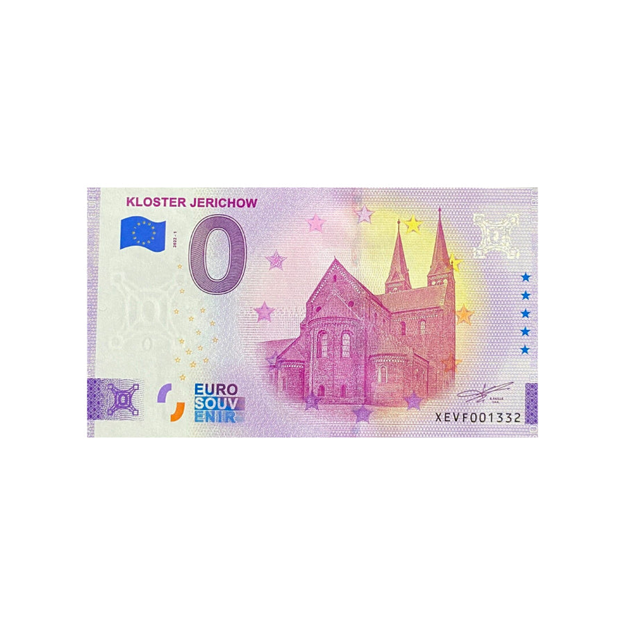 Souvenir Ticket van Zero Euro - Kloster Jerichow - Duitsland - 2022