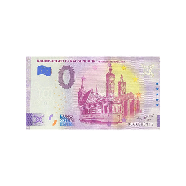 ⁣⁢Null-Euro-Souvenirschein – Naumburger Straßenbahn – Historischer Linienbetrieb – Deutschland – 2022⁤⁣
