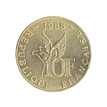 10 francs Roland Garros France 1988