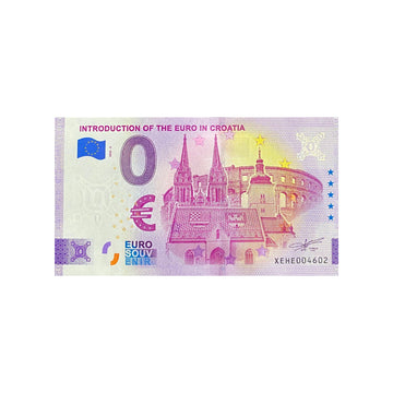 Zero euro souvenir ticket - Intruduction of the Euro in Croatia - Croatia - 2022
