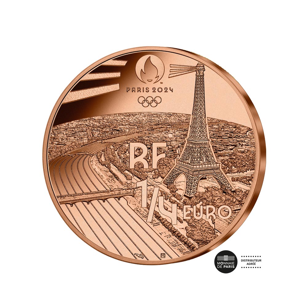 Jeux Olympiques de Paris 2024 - Saut d'obstacles - Monnaie de 1/4€ Bronze - 2022