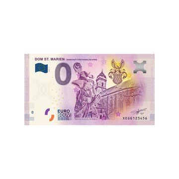 Bilhete de lembrança de Zero Euro - Dom St. Marien - Alemanha - 2019