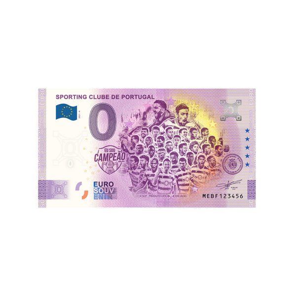 ⁣⁢Zero Euro Souvenir Banknote - Sporting Clube de Portugal 1 - Portugal - 2021⁤⁣