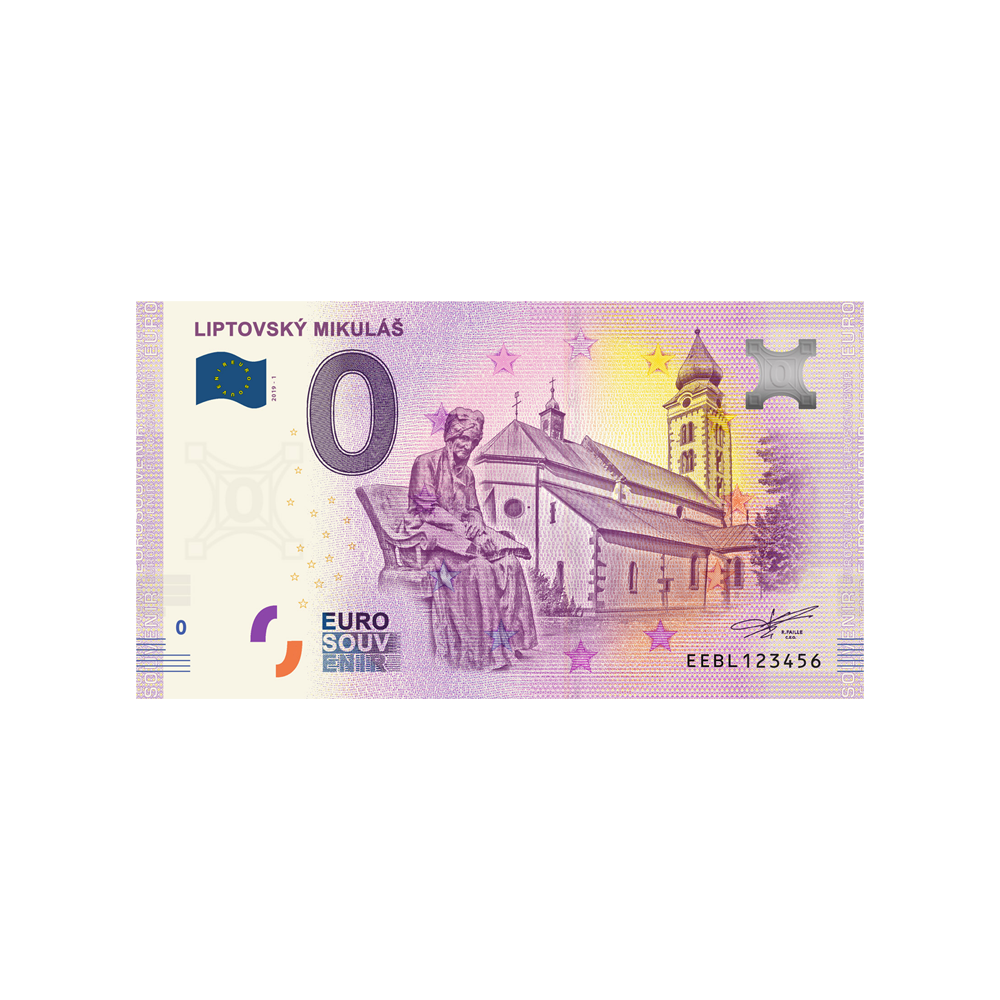 Bilhete de lembrança de zero euro - Liptovsky Mikulas - Eslováquia - 2019