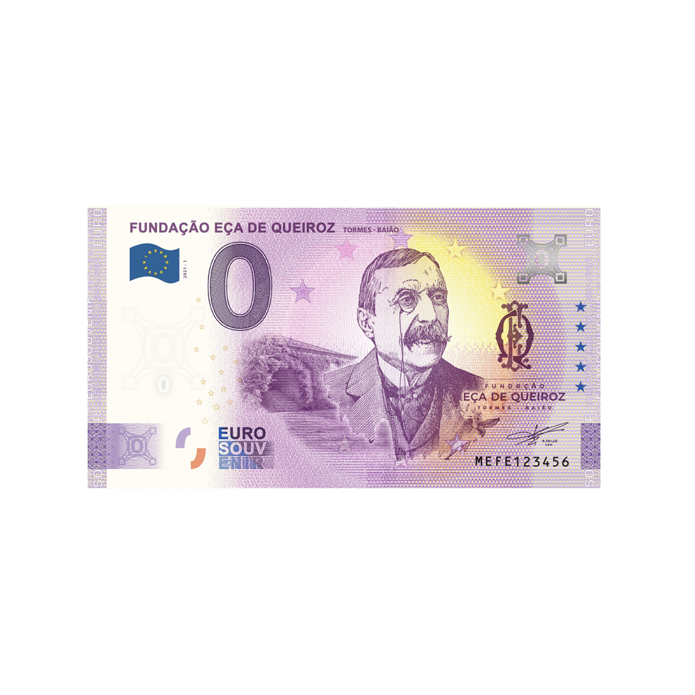Billet souvenir de zéro euro - Fundaçao Eça De Queiroz - Portugal - 2021