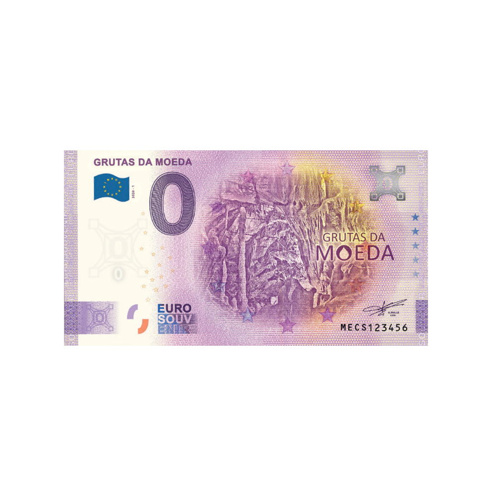 Zero euro souvenir ticket-Grutas da Moeda - Portugal-2021