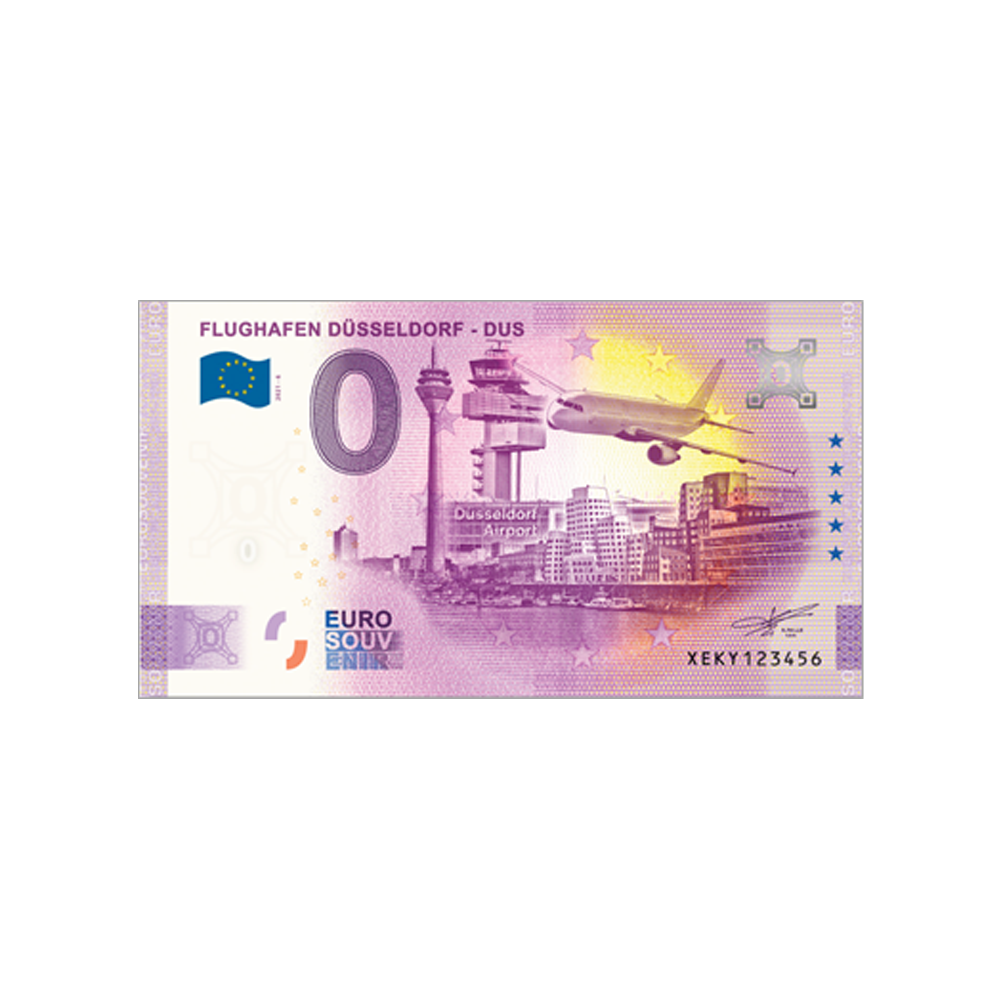 Billet souvenir de zéro euro - Flughafen Düsseldorf - Dus - Allemagne - 2021