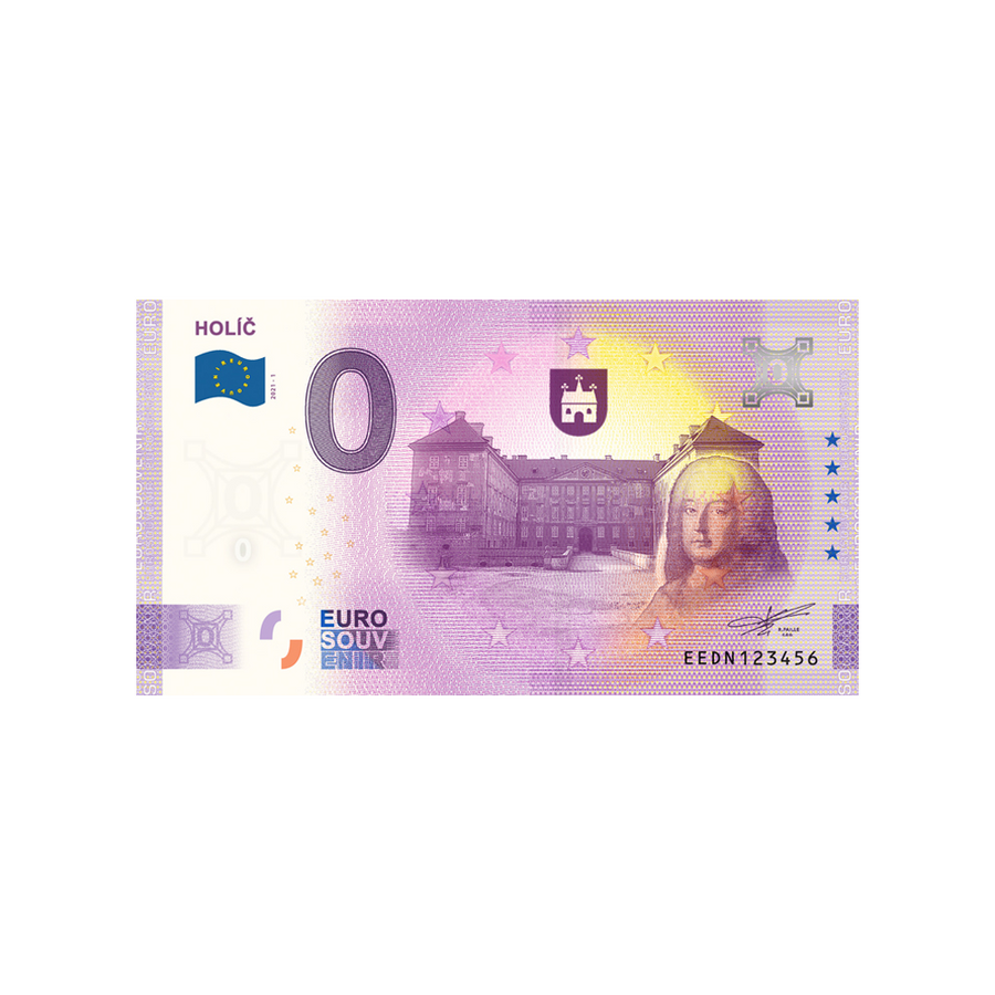 Bilhete de lembrança de zero para euro - Holíč - Eslováquia - 2021