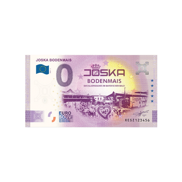 Souvenir ticket from zero to Euro - Joska Bodenmais - Germany - 2021