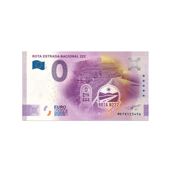 ⁣⁢Null-Euro-Souvenir-Schein - Rota Estrada Nacional 222 - Portugal - 2021⁤⁣