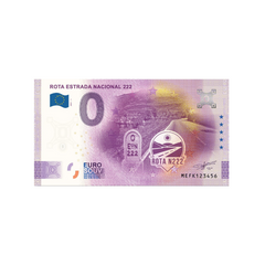 ⁣⁢Nulinio euro suvenyrinis banknotas - Rota Estrada Nacional 222 - Portugalija - 2021⁤⁣