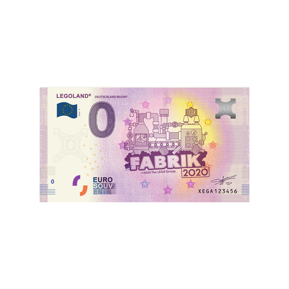 Souvenir ticket from zero to Euro - LEGOLAND 1 - Germany - 2020