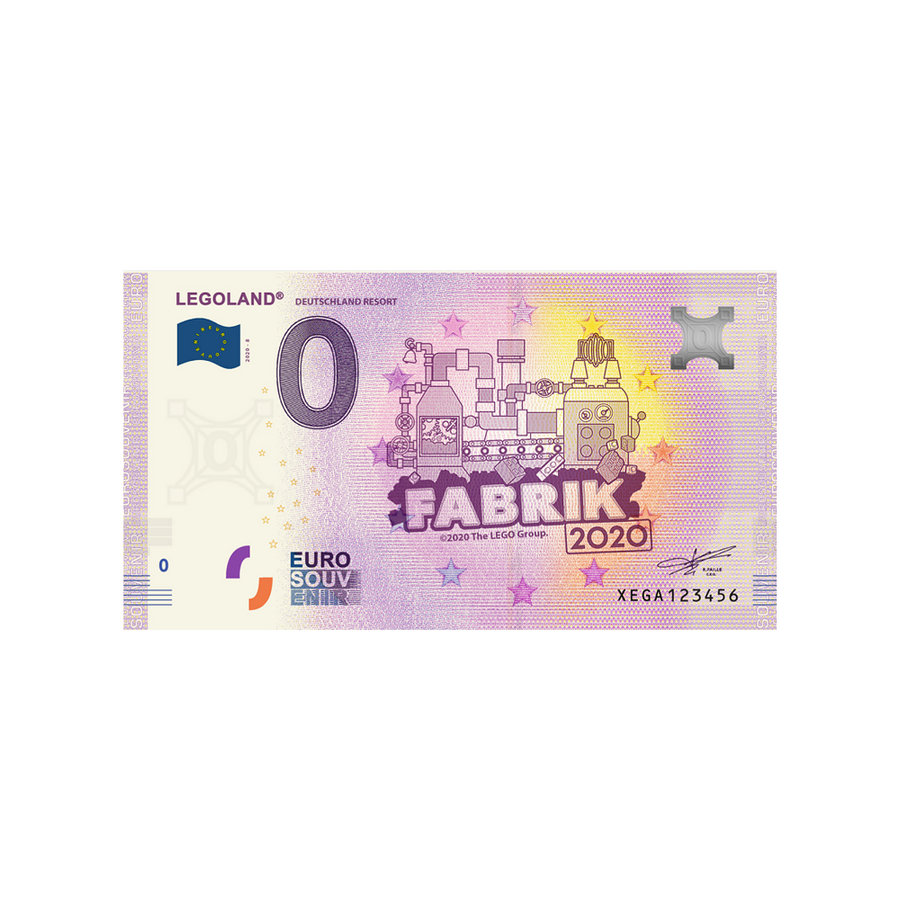 Souvenir -Ticket von Null bis Euro - Legoland 1 - Deutschland - 2020