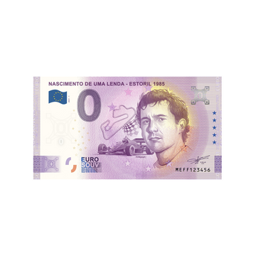 Souvenir ticket from zero euro - nascimento de uma lenda - estoril 1985 - Portugal - 2021