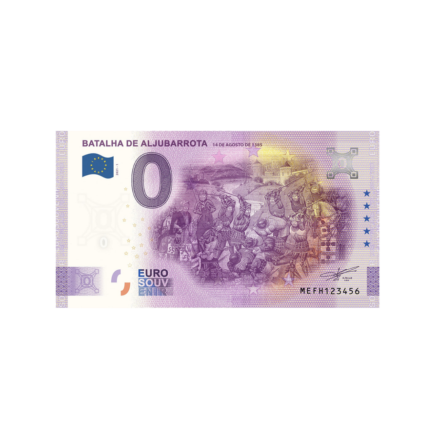 Billet souvenir de zéro euro - Batalha de Aljubarrota - Portugal - 2021