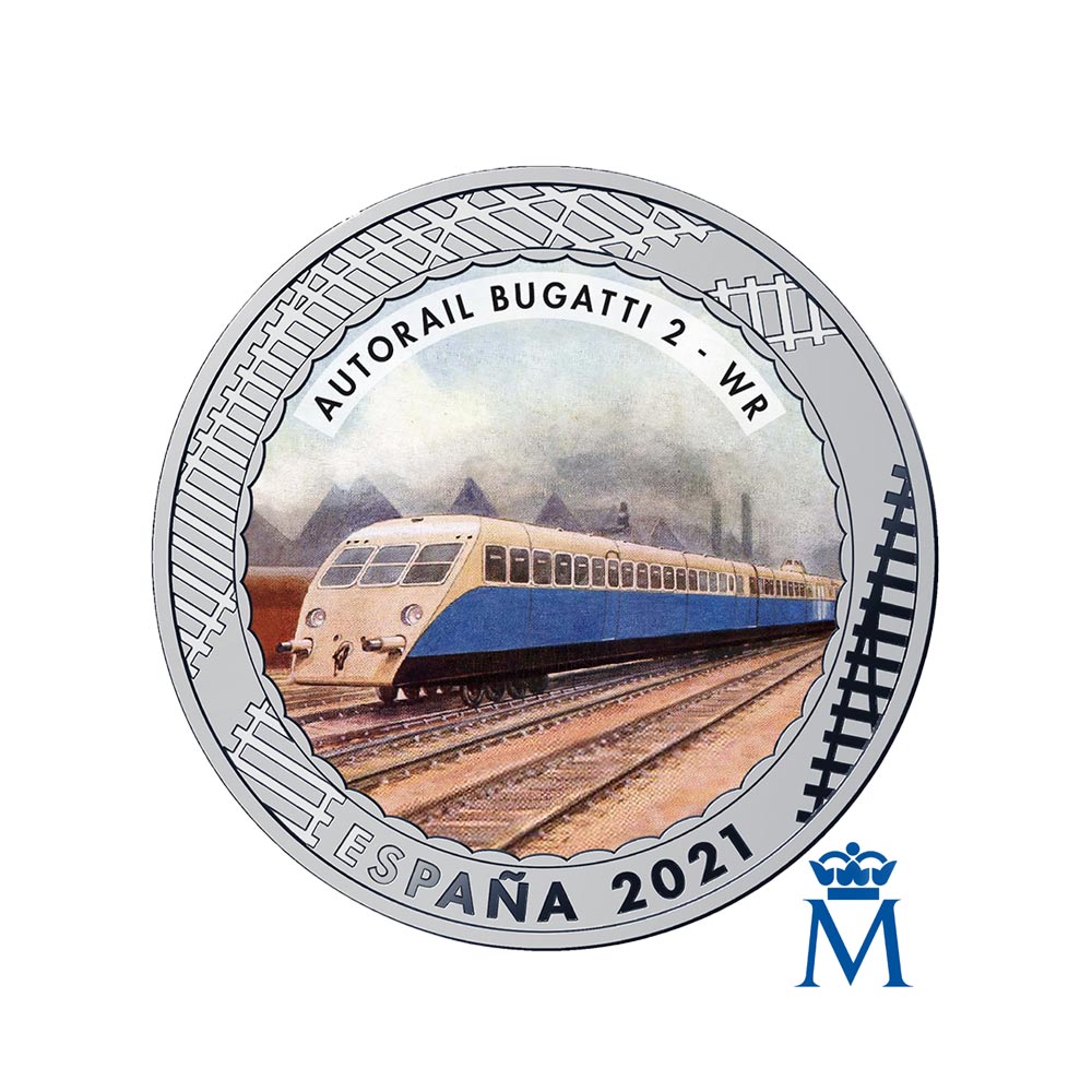 Espanha 2022 Caixa - História das Ferrovias - Lote de 20 moedas de 1,5 euros
