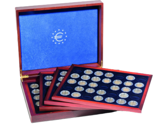 COFFRET VOLTERRA QUATTRO DE LUXE POUR 140 PIÈCES DE 2 EUROS - pieces-et-monnaies.com