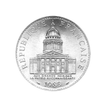 100 francs silver pantheon