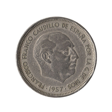 50 pesetas Francisco Franco Spain 1957
