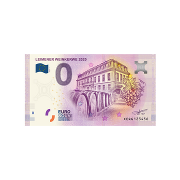 Souvenir ticket from zero euro - Leimener Weinkerwe 2020 - Germany - 2020