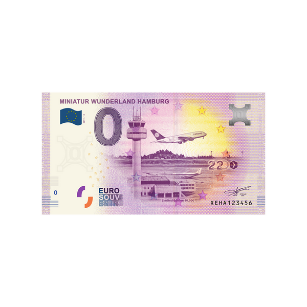 ⁣⁢0-Euro-Souvenirschein - Miniature Wunderland Hamburg 2 - Deutschland - 2020⁤⁣