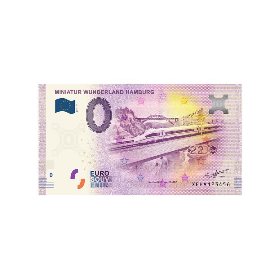 Bilhete de lembrança de zero euro - Wunderland Miniature Hamburgo 3 - Alemanha - 2019